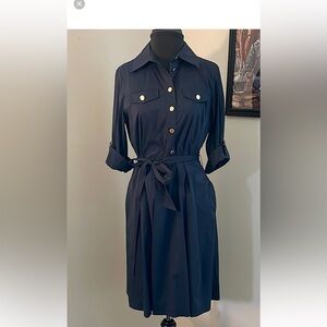 Tory Burch Blythe Navy  shirtdress